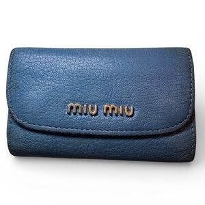 小物 1998FW MIUMIU Payton leather key case Miu miu key holder - Gem